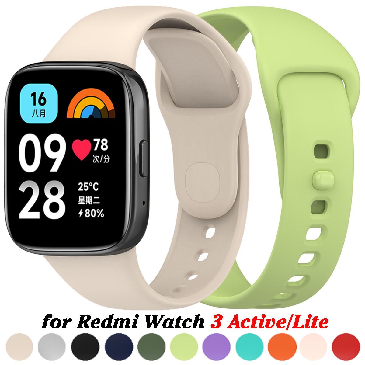 

Силиконовый спортивный ремешок для Xiaomi Redmi Watch 3 Active Band Мягкий ремешок на запястье Браслет Сменные аксессуары для Redmi Watch 3 Lite