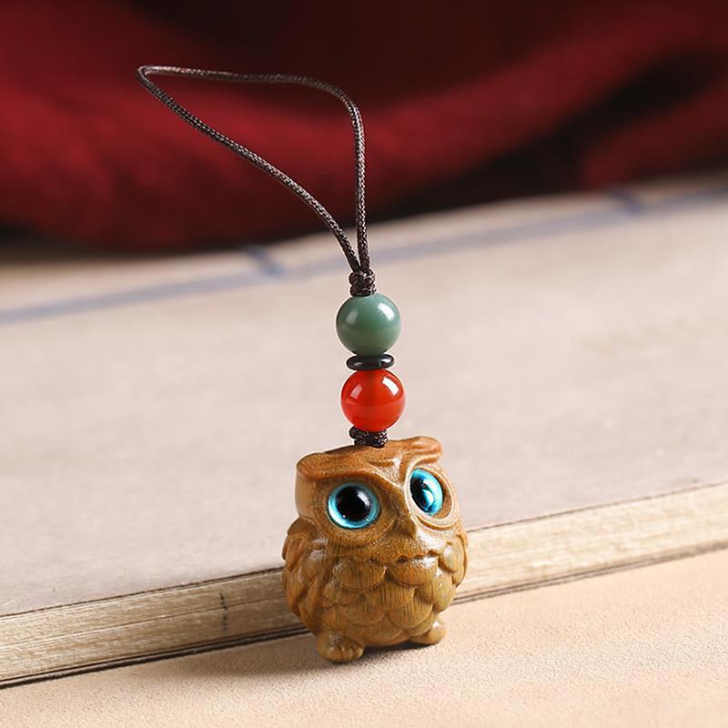 Owl Ornaments Mini Wooden Carving Multiple Styles Pendant Diy Phone/Keychain Decoration A Gift For A Friend Event Souvenirs
