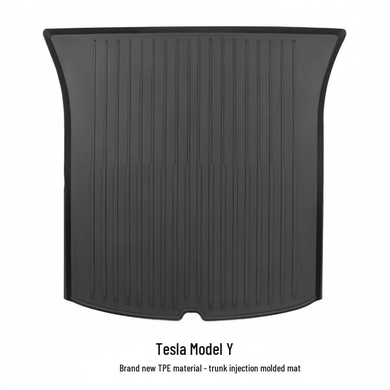 Tesla Model Y TPE Floor and Trunk Mats: Front, Rear, and Accessories for Car Interiors.