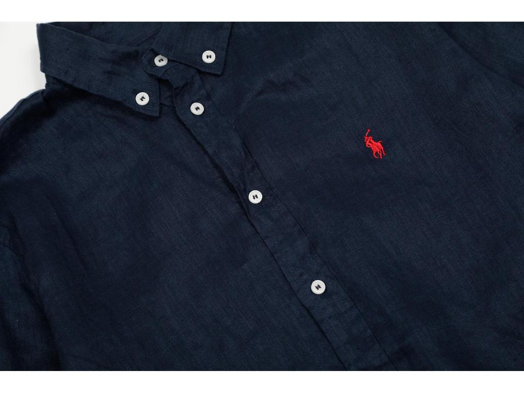 Ralph Lauren Unisex Polo: Little Horse Embroidery, Solid Color, Long Sleeve, Classic Casual Lapel Shirt