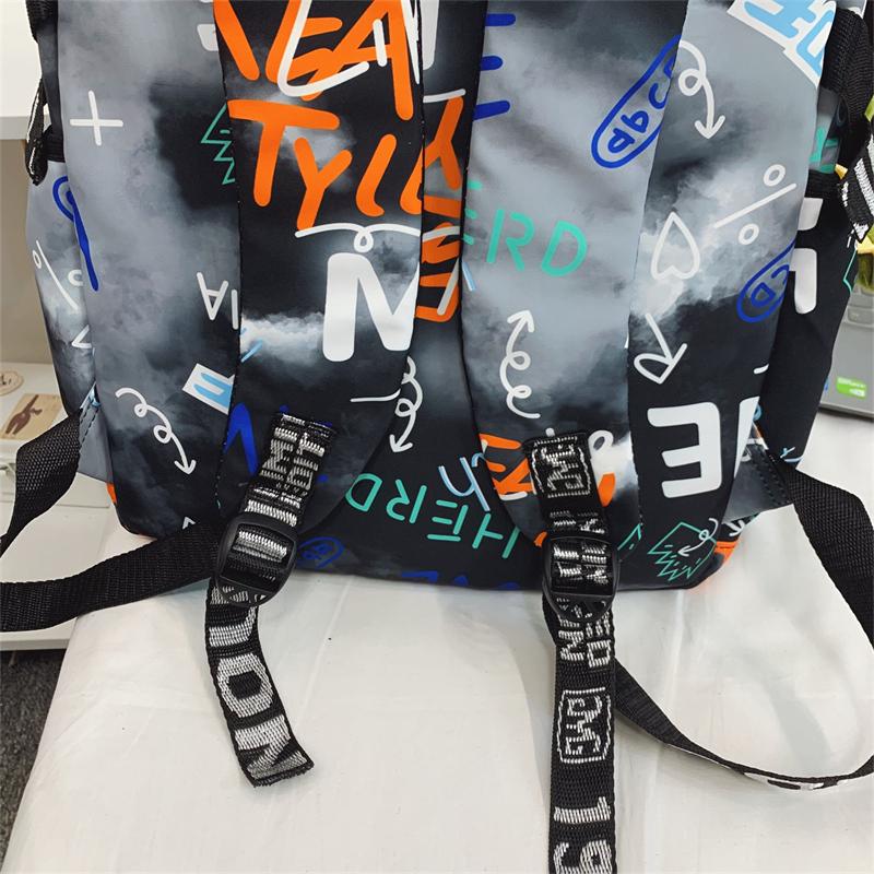Graffiti School Bag Sports Bag College Student Men Women Backpack