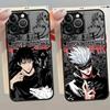 Japan Anime Jujutsu Kaisen Funda Back Phone Cover Case for iPhone 17 Pro Max XS XR 13 Mini 12 7 8 SE 11 Air 15 16 Plus 14