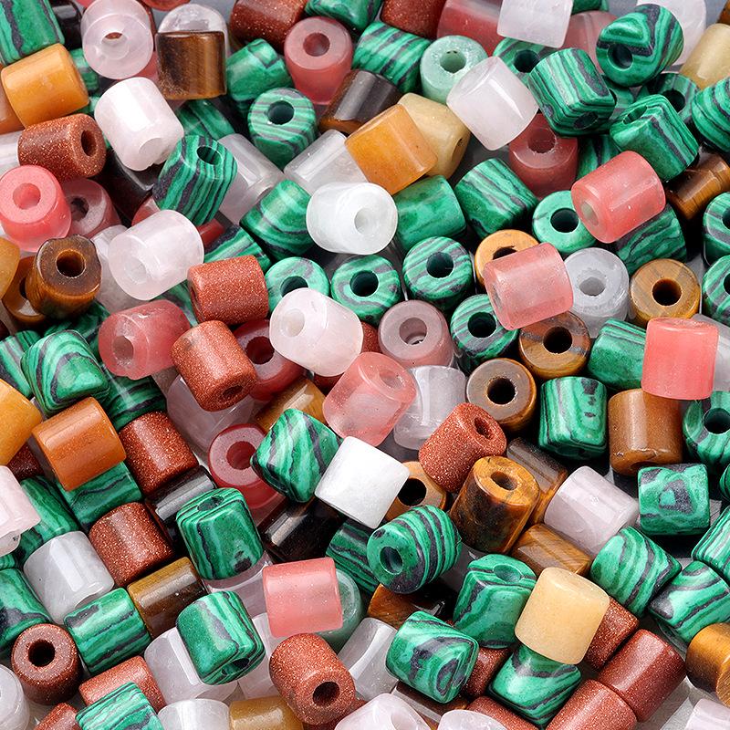 Large Hole Natural Crystal Agate Cylinder Beads 9x9mm, 3mm Hole, DIY Jewelry Accessories.