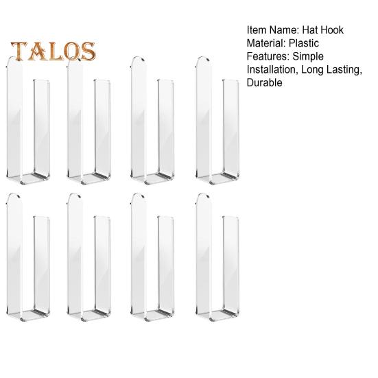 2/4/6/8 Stück Baseballkappenhalter, Wandmontage, Hut-Organizer-Haken, L-förmiges Design, Mehrzweck-Hutständer aus Acryl, einfach zu installieren