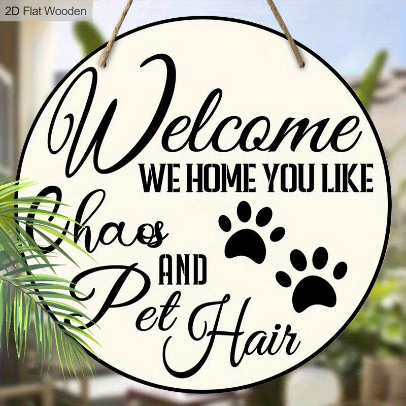 

Садовое украшение, деревянные подвесные декоративные таблички, логотип WELCOME , 2D графические изделия, подарки на новоселье для друзей 2D,Style1,1pc