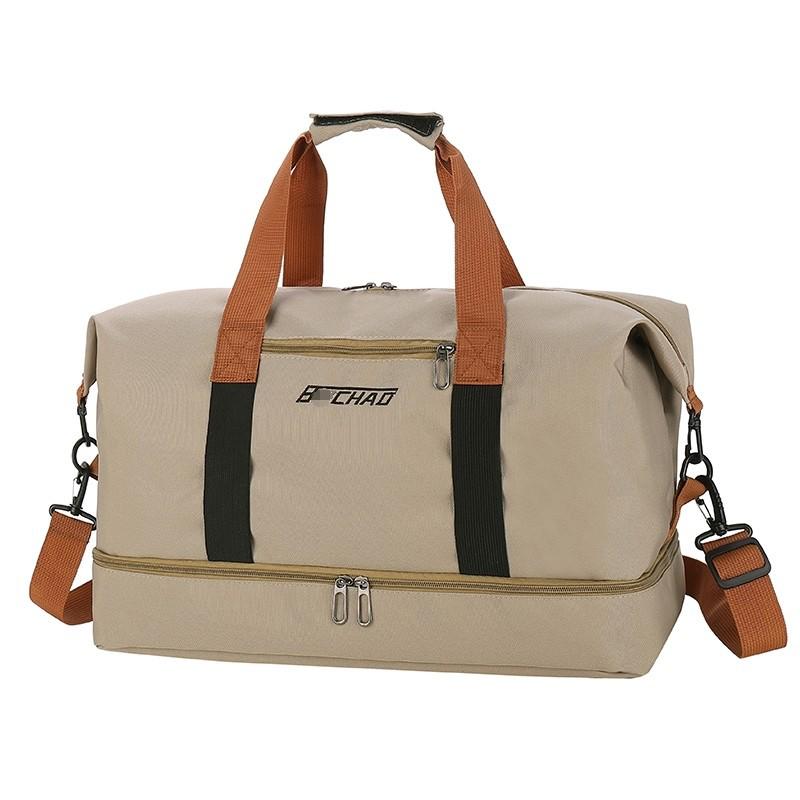 

Multifunctional Large-Capacity Travel Bag with Wet/Dry Separation and Trolley Attachment One Size хаки