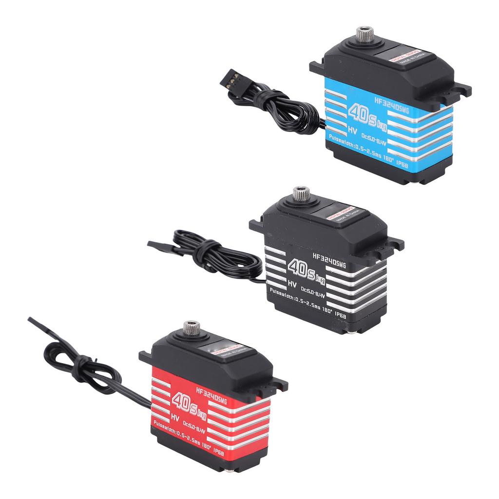 RC Digital Servo Motor IP68 Water Proof Metal Gear High Torsion with 25T Servo Horn for 1/12 1/10 1/