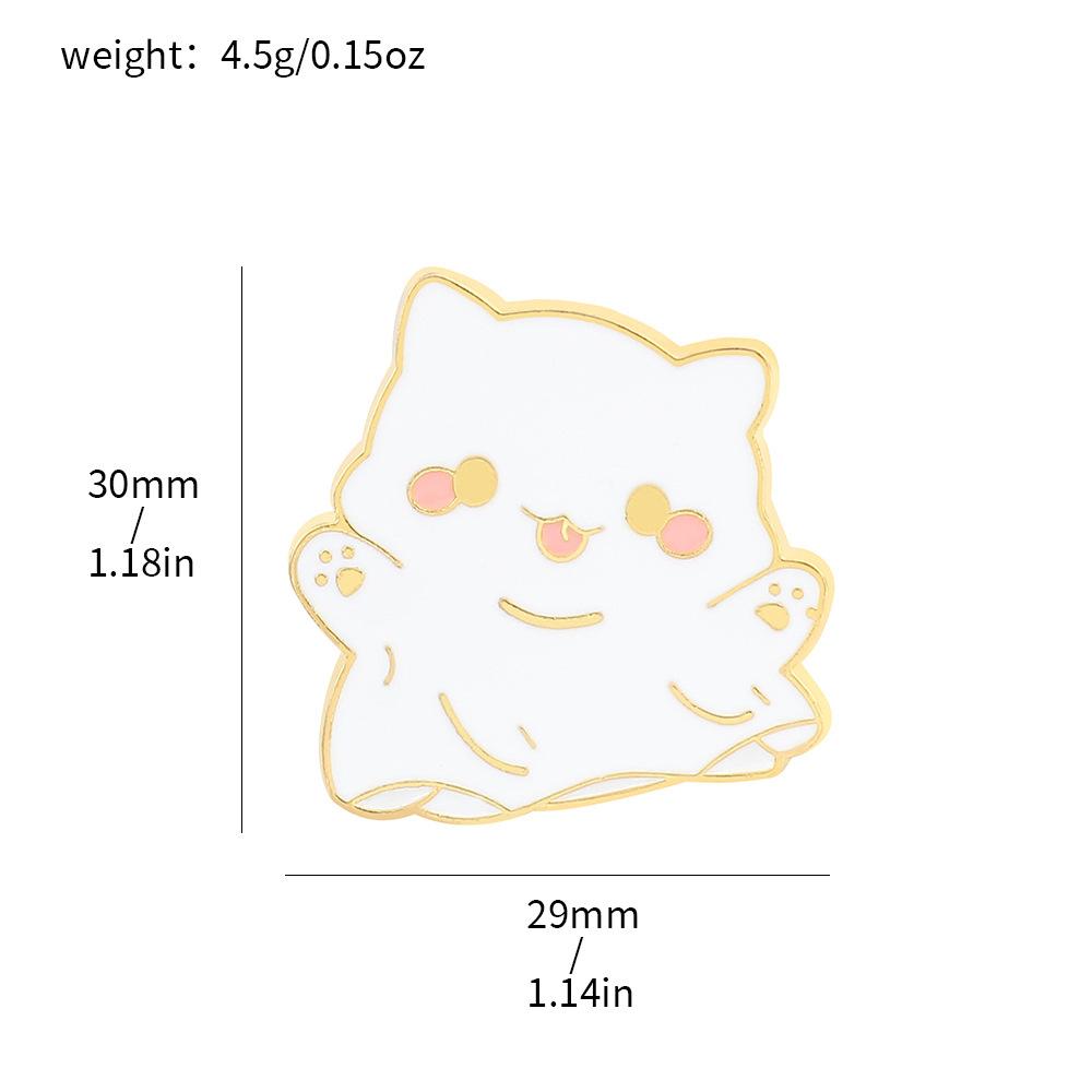 Cute cartoon cat series brooch personality funny Halloween creative ghost pumpkin kitten bag accessories