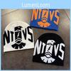 Blocked Color Fashion Letter Pattern Neutral Casual Warm Knitted Hat For Winter