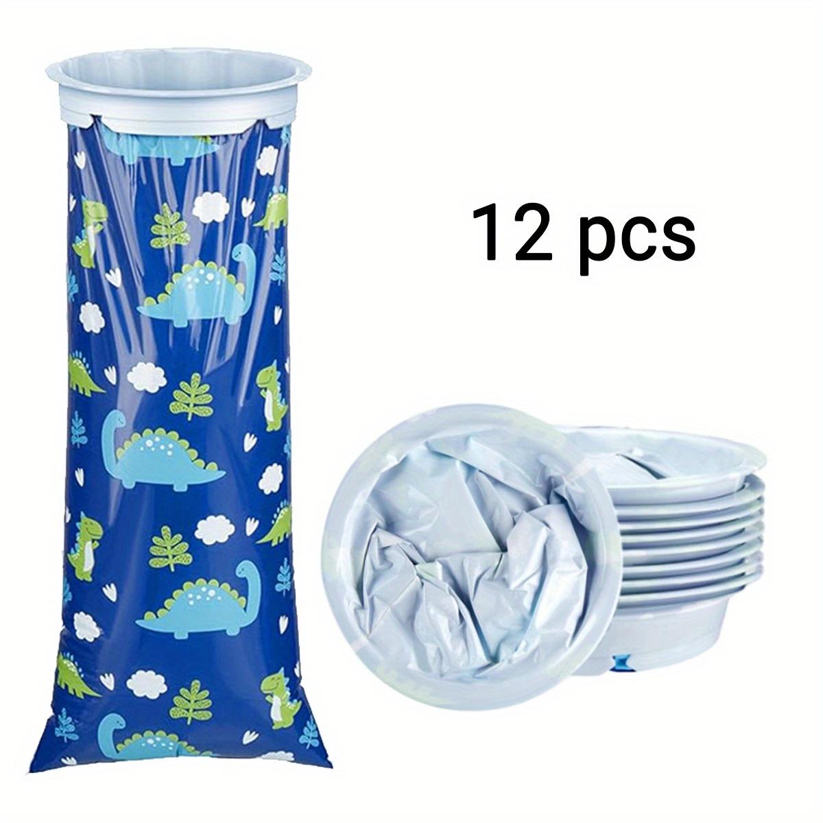 [12 шт. Одноразовые пакеты для рвоты] 12 шт. Герметичные ПЭ Мультяшные Портативные Одноразовые Пакеты для Рвоты, Экстренные Пакеты при Тошноте для Автомобильных Поездок, Самолета 12pcs