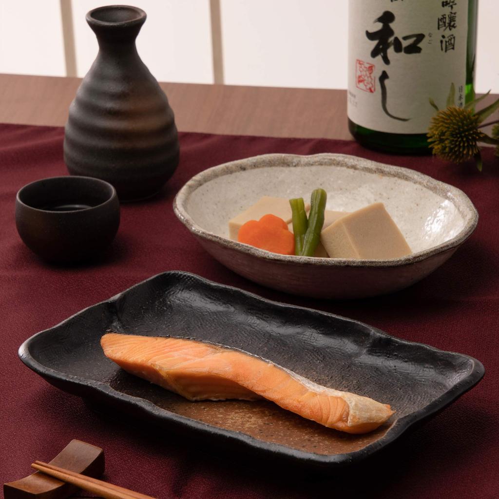 Mino ware ceramic black Bizen K80294 plate, style,