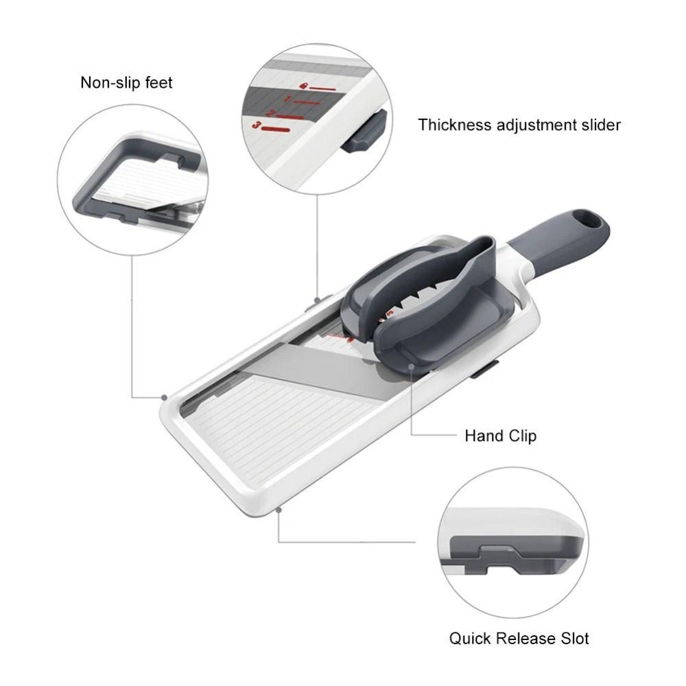 Adjustable Handheld Mandoline Slicer Safe Cheese Grater Manual Mandoline Food Slicer  Potato