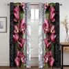 Vintage Pearl Diamond Gold FlowerFree Shipping Window Curtains For Living Room Kids Bedroom Bathroom Kicthen Door Home Decor2Pcs