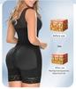 Plus Size Compression Bodysuit with Hip Lift, Abdomen Control, Row Hook, and Crotch Zipper