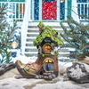 Valery Madelyn Cute Shoe Treehouse Ornament with Solar Light, 15cm Waterproof Resin, Perfect as a Birthday Gift or Outdoor Decoration