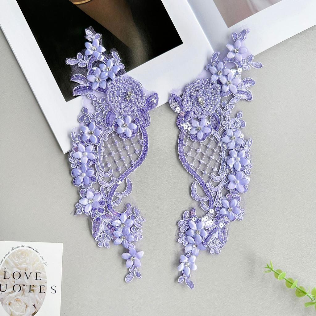 Exquisite Multi-Color Lace, Car Bone Line, Floral Patch Clothing, Dress, Performance Clothing, Decorative Floral Cloth Stickers, Accessories