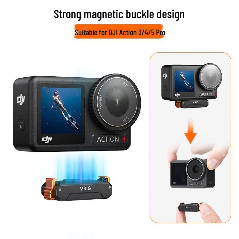 VRIG Magnetic Quick Release Mounts & Tripod for DJI Action