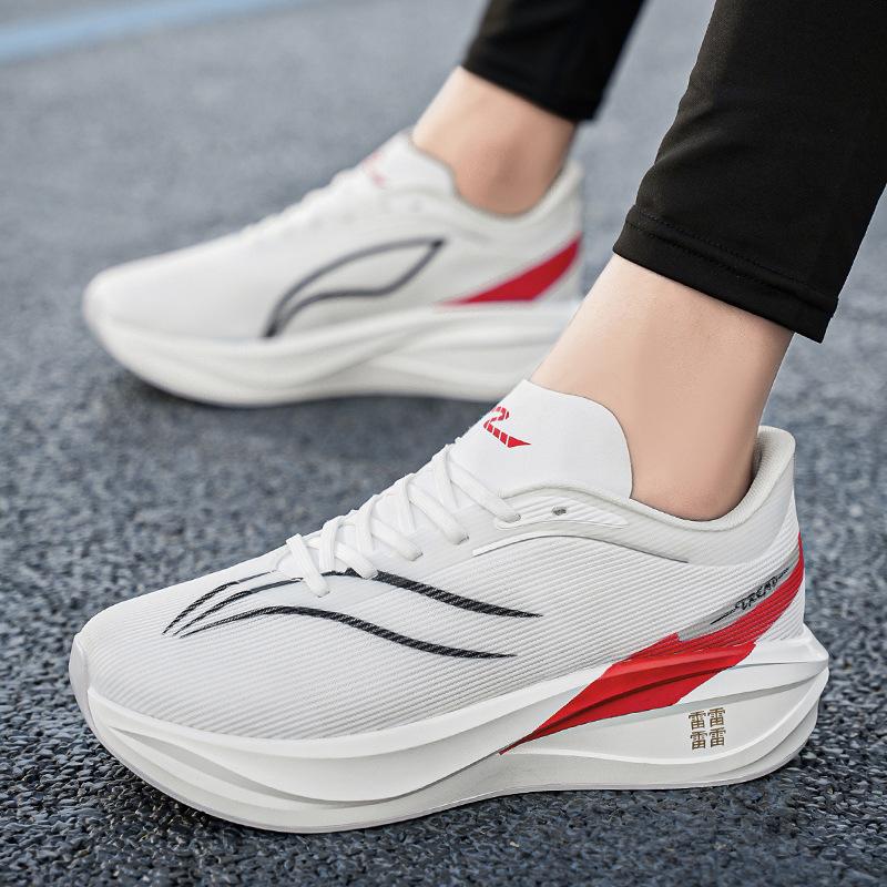 2025 new college style thick-soled breathable running shoes for men and women versatile wear-resistant and non-slip couple racing shoes