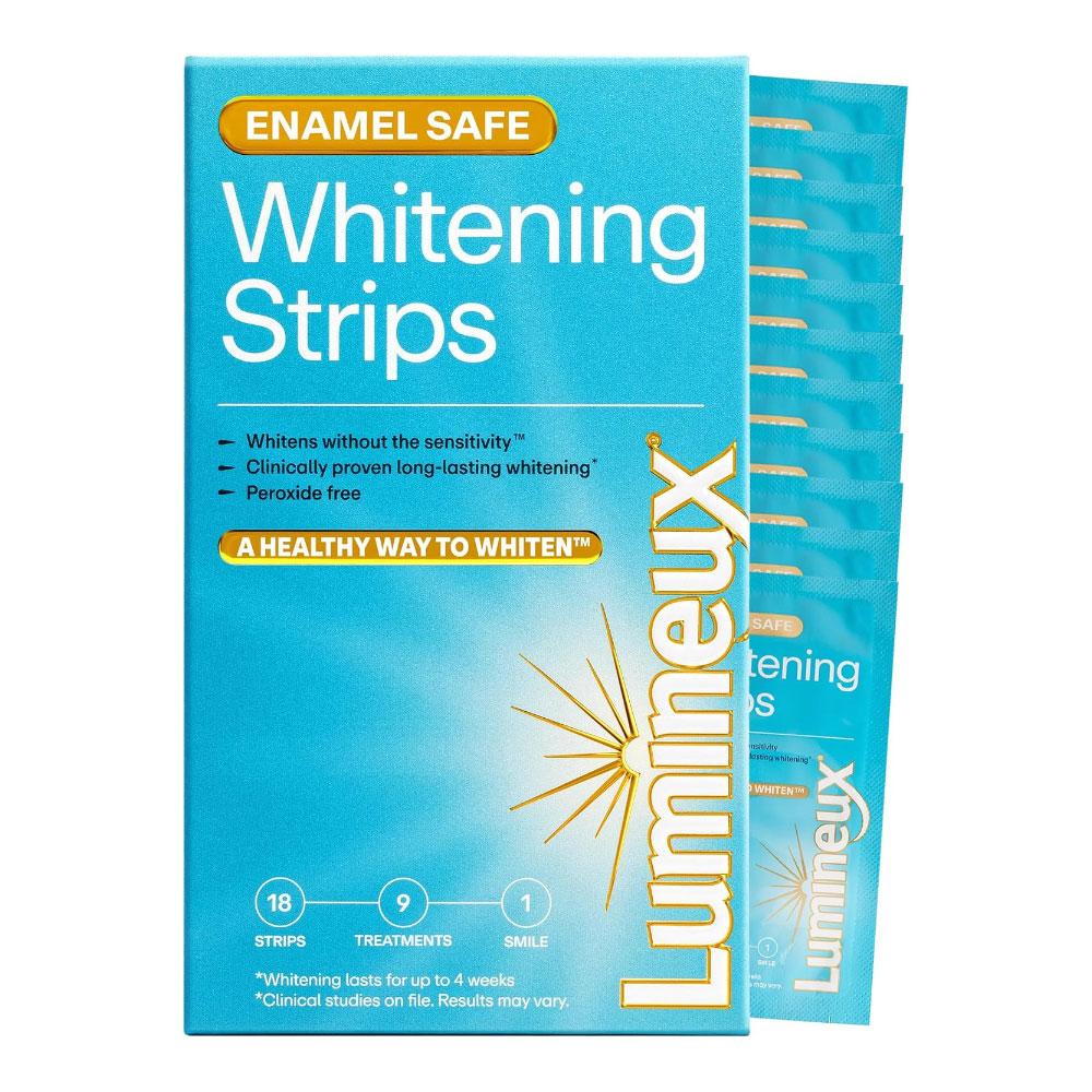 Lumineux Oral Essentials, Certified Non-Toxic Whitening Strips, 18 Strips / 9 Treatments