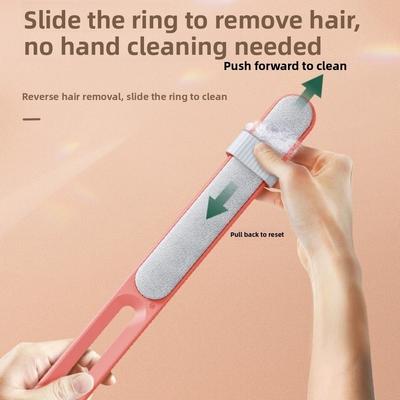 Double-Sided Pet Hair Removal Brush Self Cleaning Electrostatic Sticky Dog Cat Hair Remover Reusable Manual Lint Roller Brush