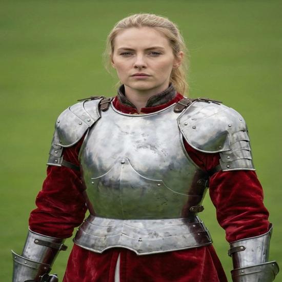 Medieval Female Armor Set, Steel Lady Knight Cuirass Shoulder Guard, Fantasy Cosplay Warrior Outfit, Reenactment Armor for Women