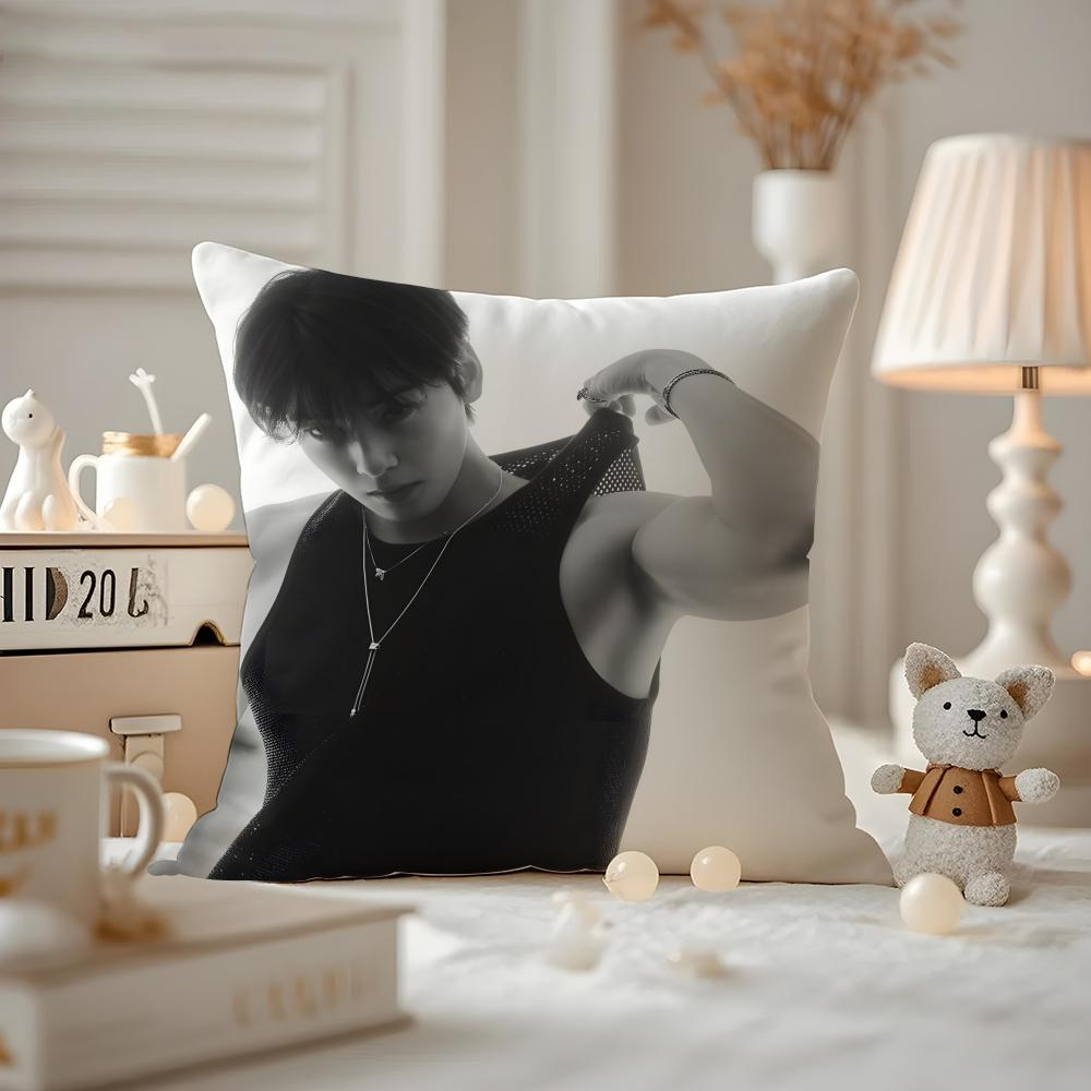 Cha E-E-Eunwoo Actor Cushion Cover Pattern Printed Pillowcase For Living Room Sofa Cushion Cover & Bedroom Decor