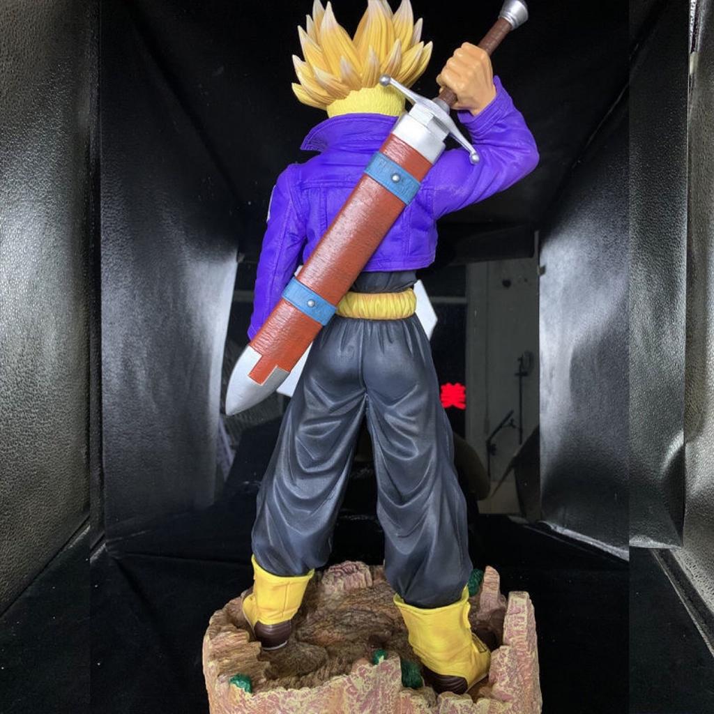Super Saiyan, Future Warrior, Super Large, Trunks, Double Head Sculpture, Ornament, Model, Boxed Figure
