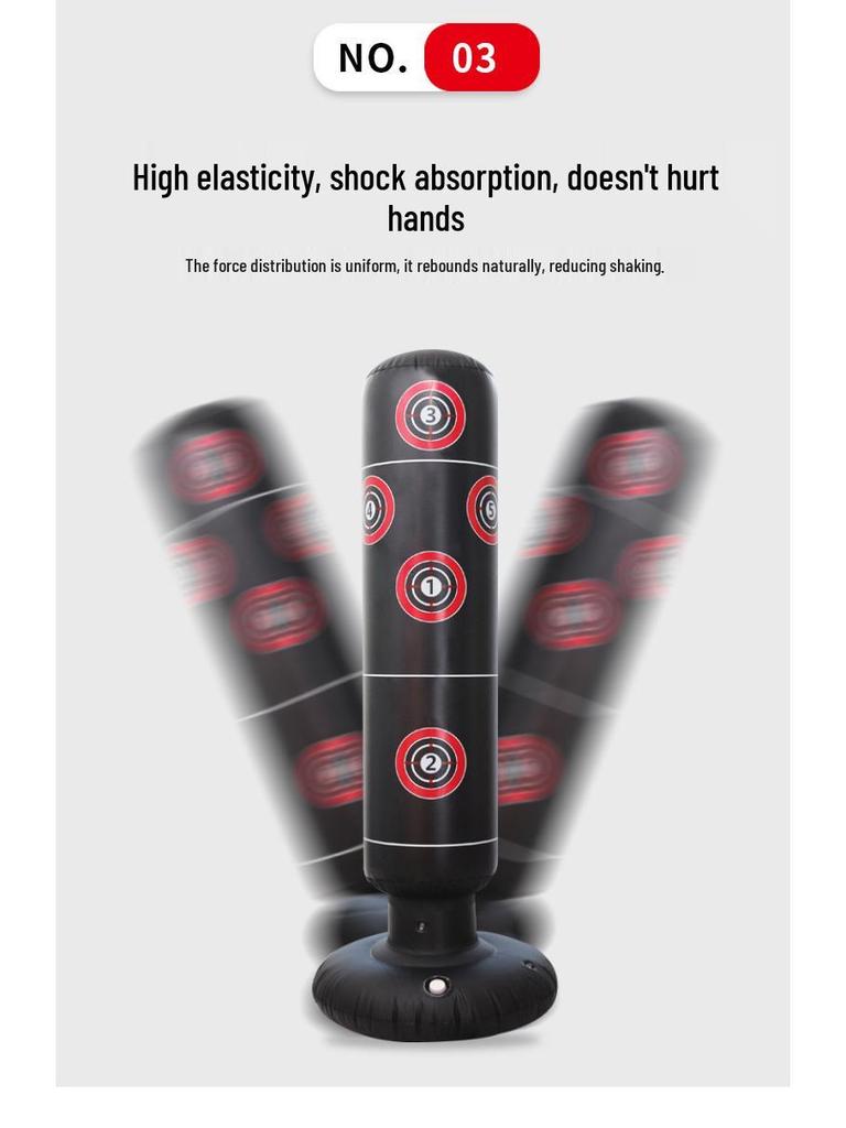 Aufblasbarer Boxsack für Kinder & Erwachsene - Box-Stehaufmännchen Entlüftungssäule