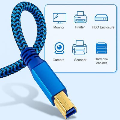 0.3m USB-A 3.0 Male To USB Type-B Male Connection Cable for Printer/Hard Drive Box
