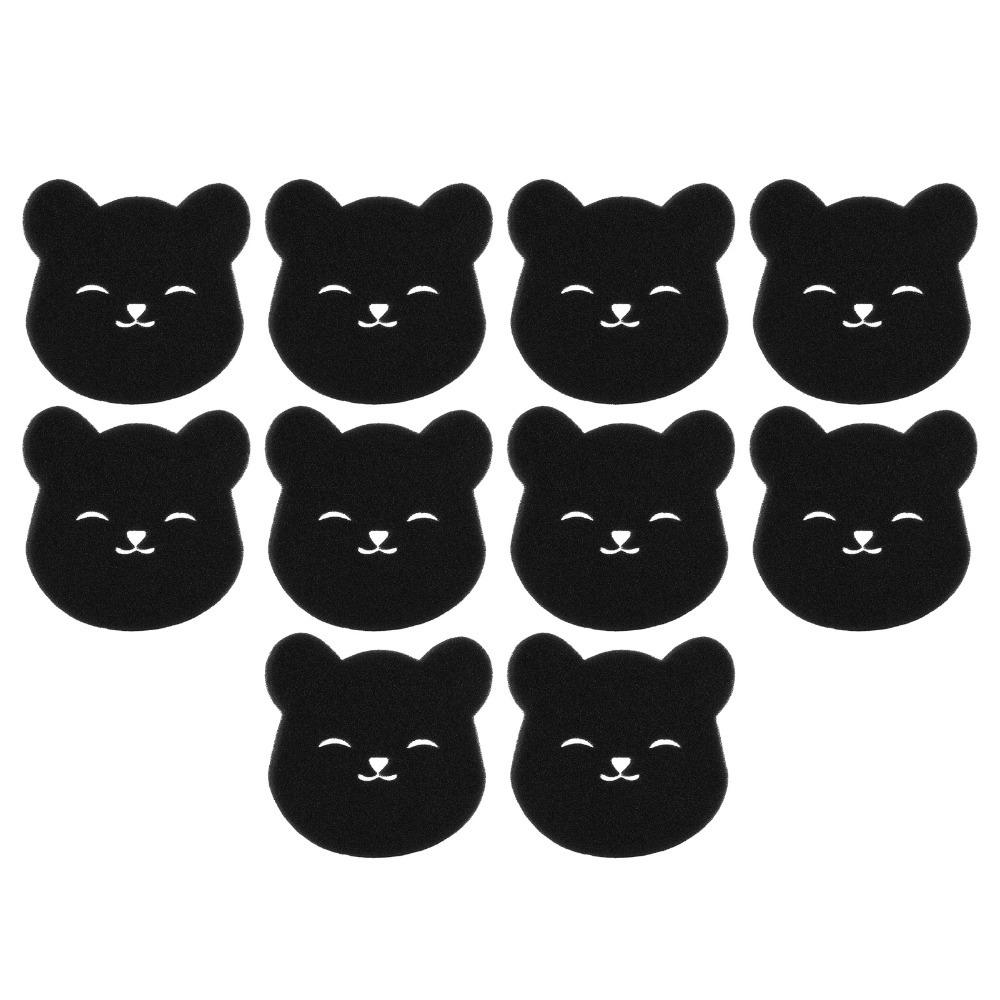 10pcs Bear Shaped Reusable Pet Hair Catcher Black Pet Hair Catcher Lint Catcher Washing Machine