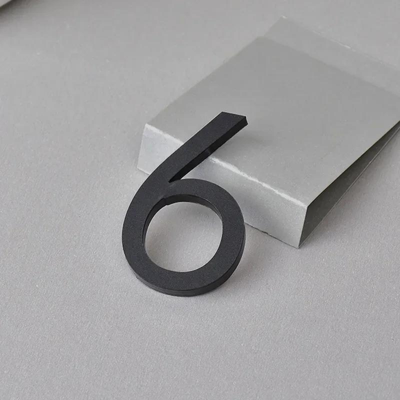 0-9 Ziffern Hausnummer Aufkleber 3D Selbstklebend Türschild Außen Briefkasten Hotel Apartment Zimmer Adressschild Heimdeko