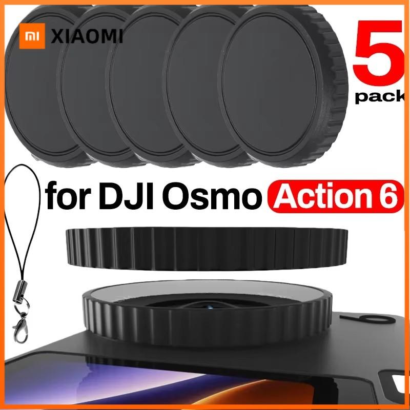 Xiaomi Camera Lens Protective Caps for DJI Osmo Action 3 4 5 Pro 6 Non Slip Silicone Dust-proof Cameras Cover for DJI Action 5Pro