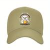 Samoyed Beer Lover Baseball Cap Cute Dog Graphic Adjustable Outdoor Casual Hat
