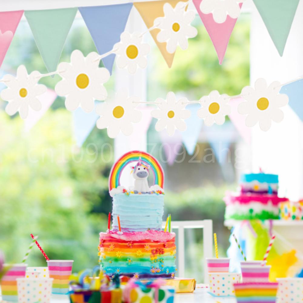 

Birthday Partiy Banners Handmade Children Ornament Banners Decorated Paper Jam Creative Small White Daisies Outdoor Decoration China Mainland