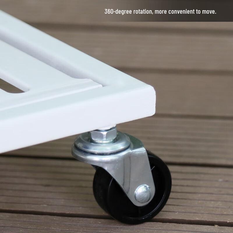 Miling Indoor Iron Flower Stand with Wheels