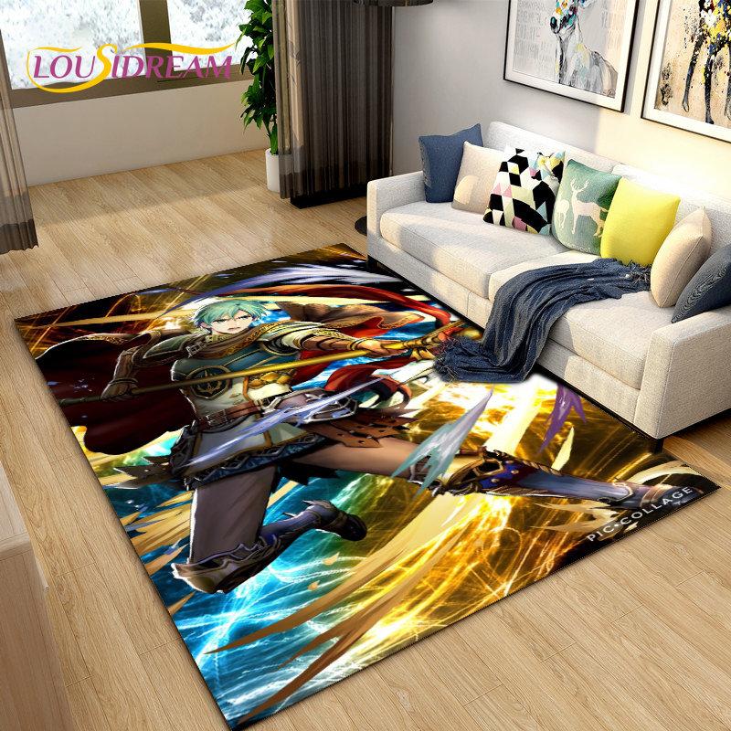 Fire Emblem Series Game Gamer Area Rug,Carpet Rug for Living Room Bedroom Sofa Doormat Decoration, Kids Play Non-slip Floor Mat