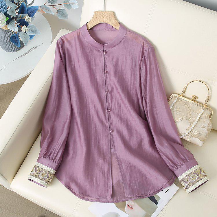 Middle-aged Women s Elegant Long Sleeve Spring & Autumn Top 2026 Collection 2XL