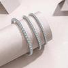 Passiert Diamanttester VVS Moissanit Tennisarmband S925 Sterlingsilber Rhodiumbeschichtet 2,5 mm 3 mm 4 mm Moissanitarmband