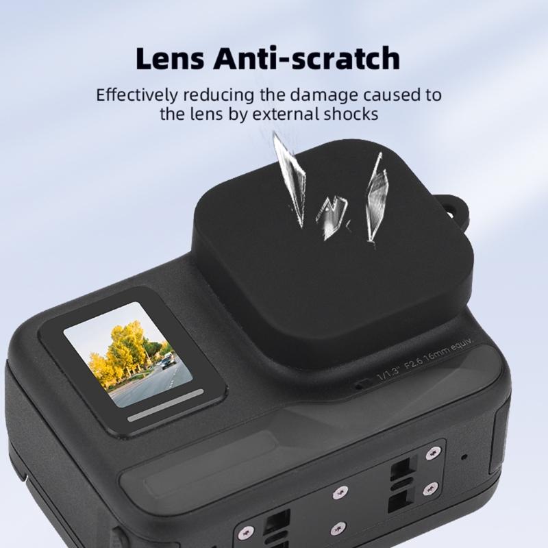 Soft Silicone Lens Cover for Camera Secure Shockproof Protections AntiScratch Easy Installation