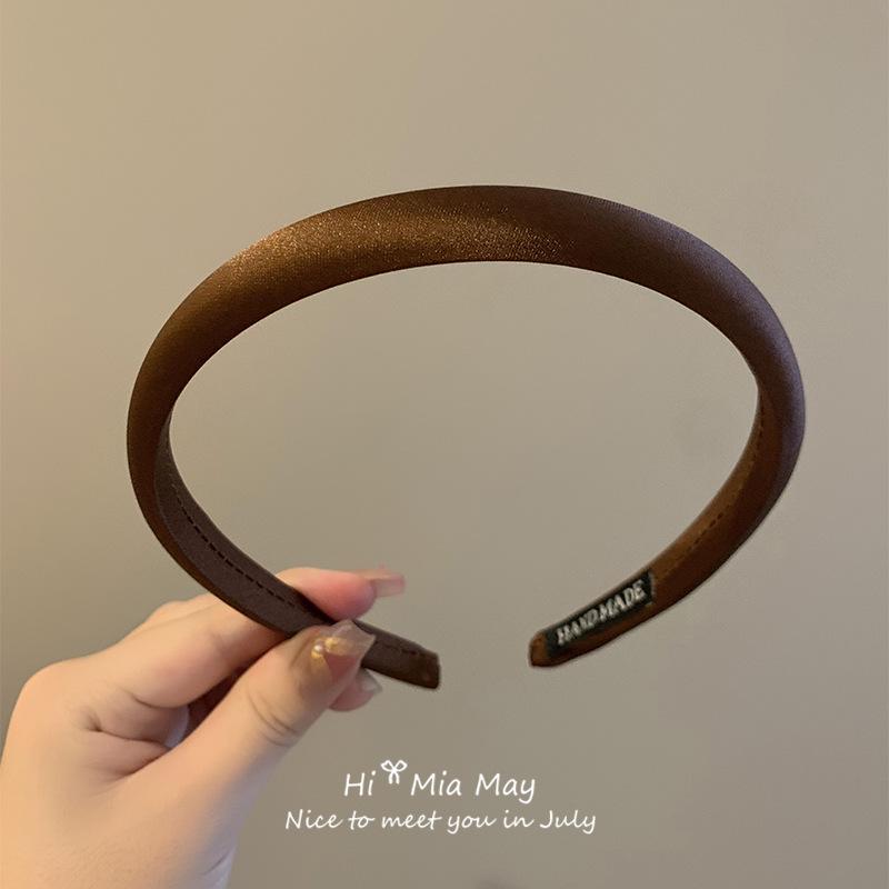 French Red Satin Headband 2025: Stylish Travel Face-Washing Hair Accessory