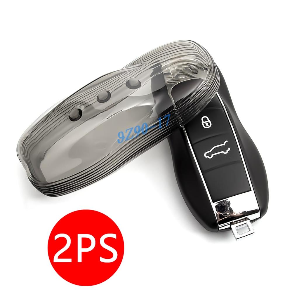 Clear Transparent Black Tpu Car Smart Key Cover Case For 2011- Porsche Cayenne Panamera Macan 718 Boxster Cayman Spyder 911