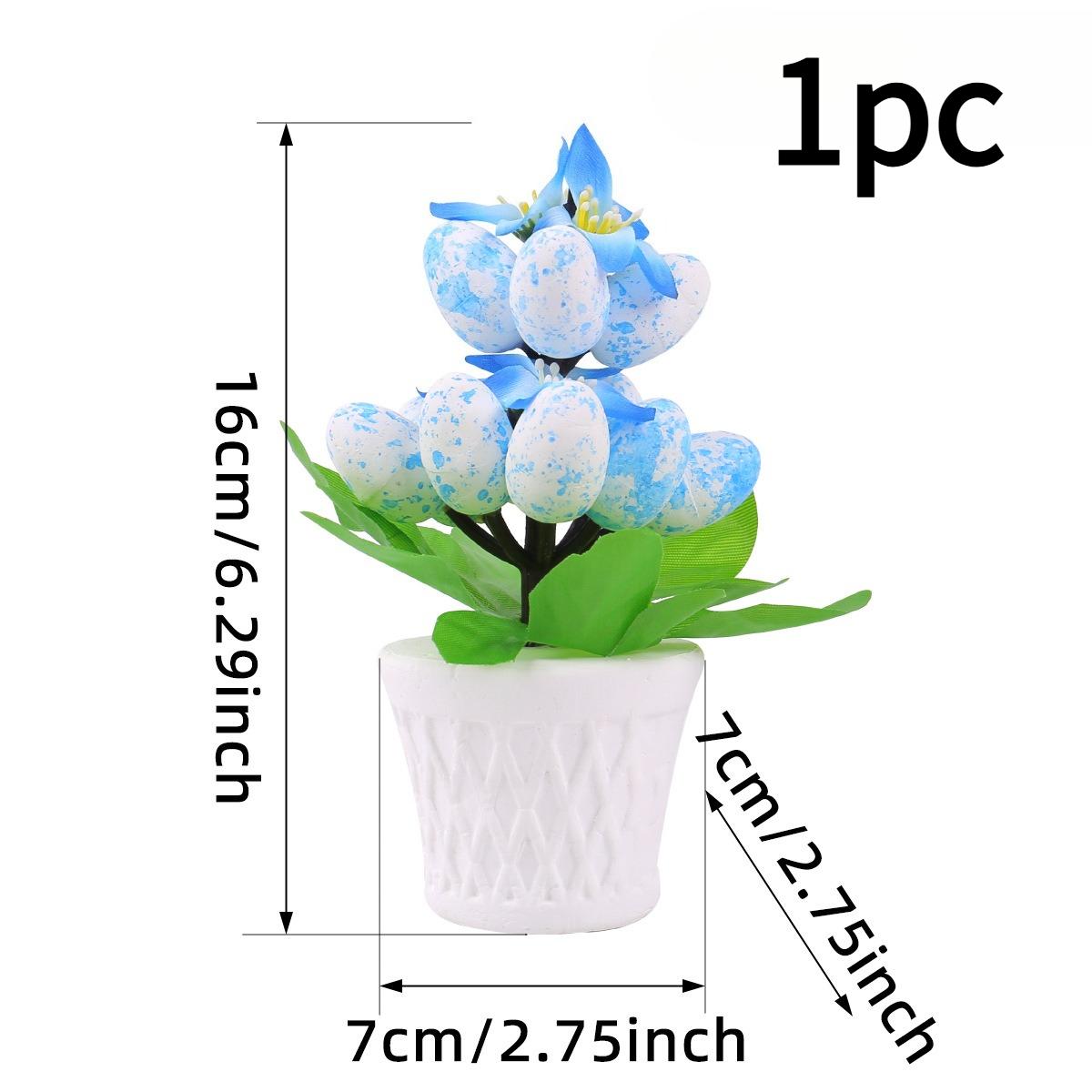 

1pc Easter Egg Flower Potted Decorations, Foam Simulation Spot Egg Flowerpot Scene Decoration, Home, Office Desktop Decoration