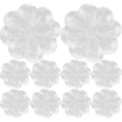 10 Pcs Door Stopper Wall Protector: Clear Self Adhesive Rubber Door Bumpers - 1.89“ Flower Shape Shock Absorbers - Cute Door Stoppers Door - Self
