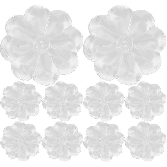 

10 Pcs Door Stopper Wall Protector: Clear Self Adhesive Rubber Door Bumpers - 1.89“ Flower Shape Shock Absorbers - Cute Door Stoppers Door - Self 4.8X4.8cm прозрачный