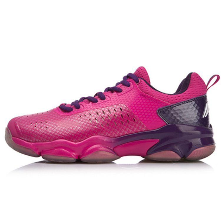 Li Ning Sound Explosion Strapazierfähig Atmungsaktiv Niedrig geschnitten Badminton Schuhe Damen Sneaker Hellrosa AYZN006-2