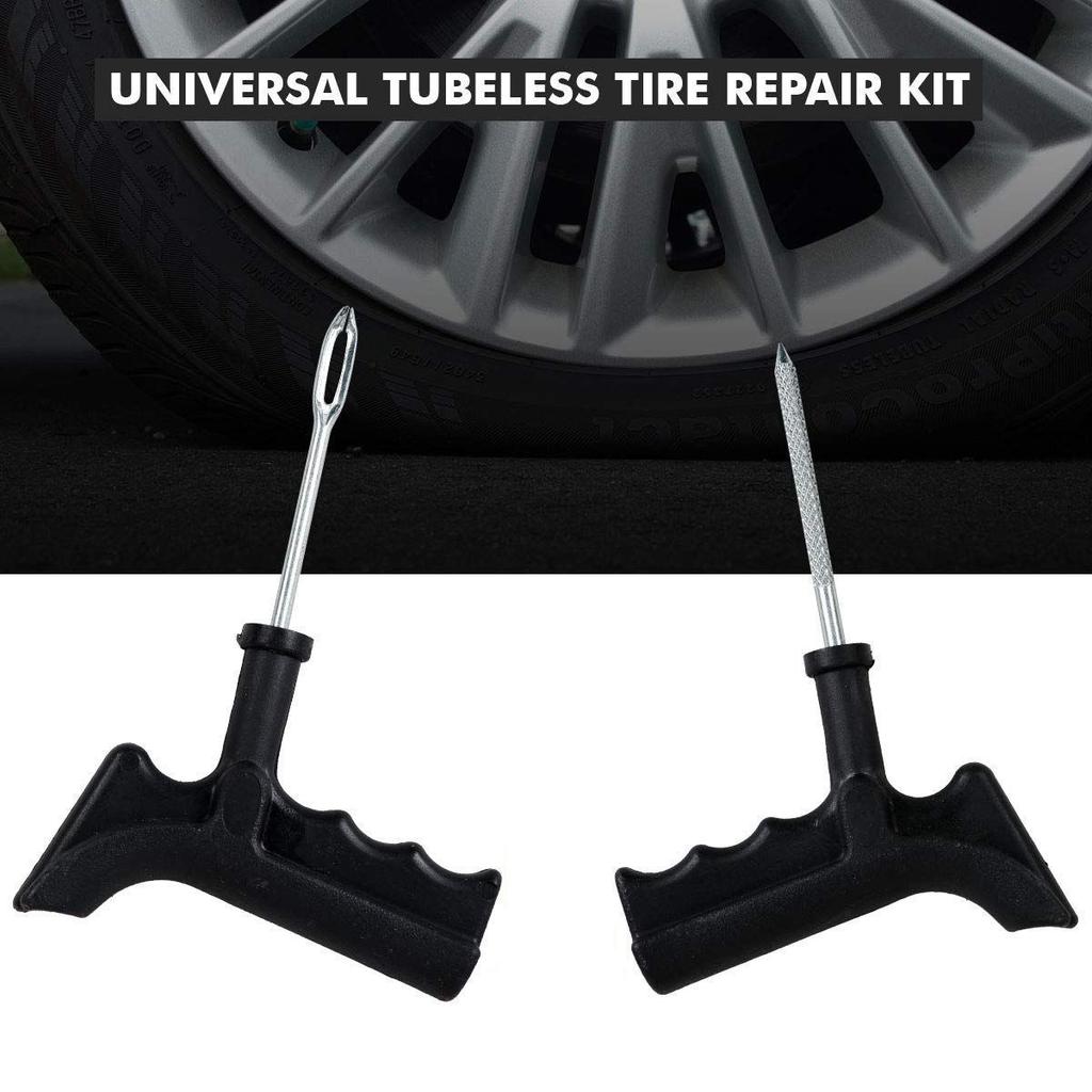 8-in-1 Tubeless Tyre Puncture Repair Kit for Car, Bike, Scooter & SUV – Universal Emergency Flat Tire Fix Tool Set with Storage Bag (Assorted)
