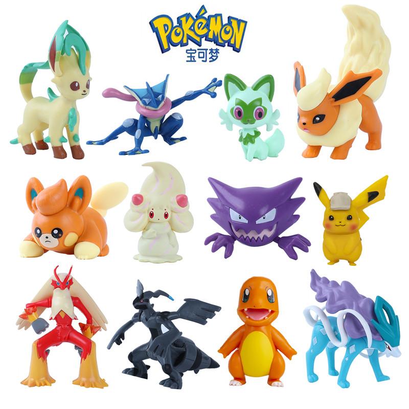 Toys Model New 4-9 CM Pokemon Anime Figure Pikachu Gengar Eevee Series Mew Cartoons Figure Pocket Monster Action Gifts Kids