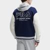 FILA Color Block Casual Knitted Baseball Jacket Men jackets Dark-Navy F11M349501R-DB
