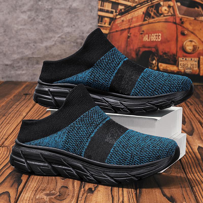 Women's Sandals Backless Walking Sneakers Summer Couple Slip On Mule Socks Shoes Closed Toe Slippers Men Clogs Over Sized