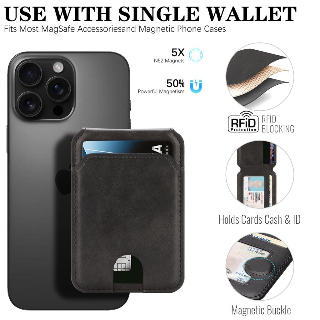 Magnetic Leather Phone Case with Card Holder for iPhone 12 - 17 Series Multi - Functional Stand Shockproof Protective Cover